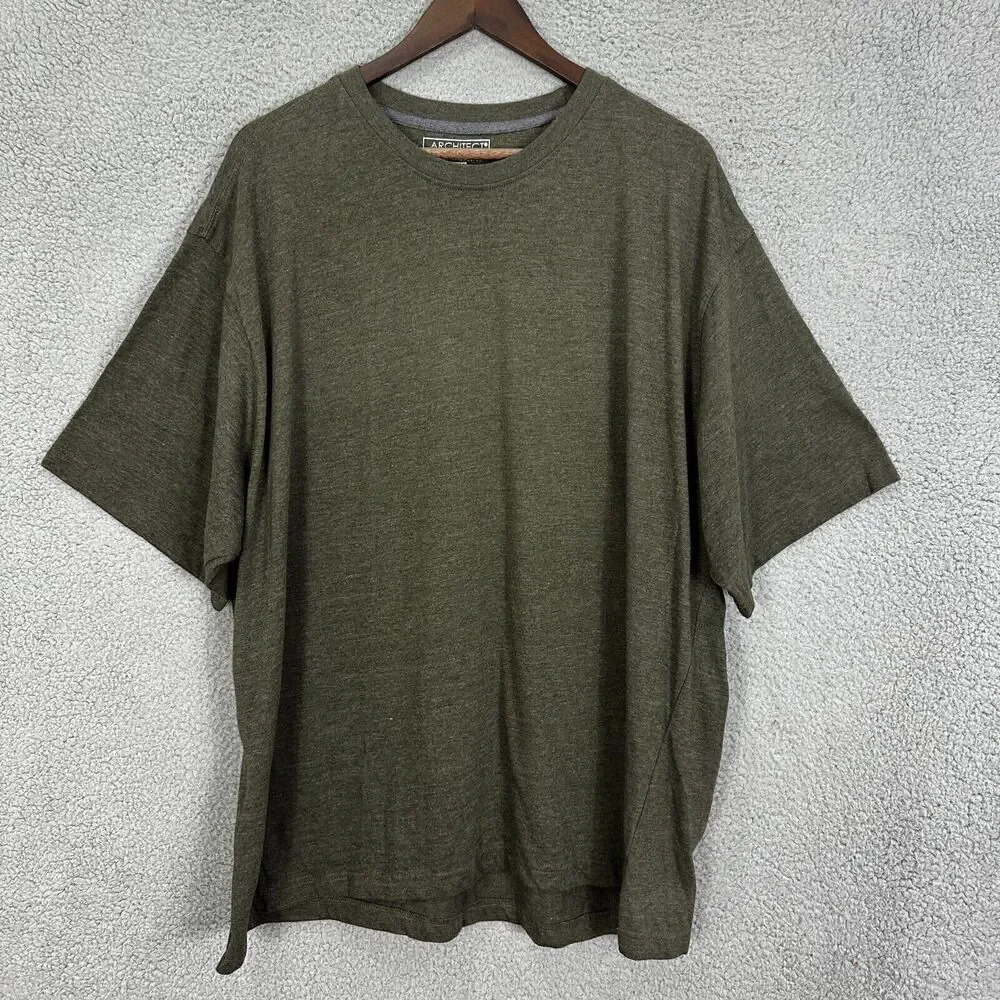 architect top mens XXL green short sleeve casual layers outdoors basic tee shirt